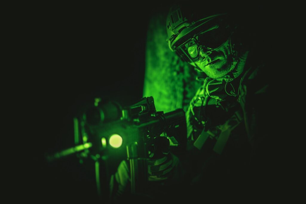 Soldier Night Vision Spotting